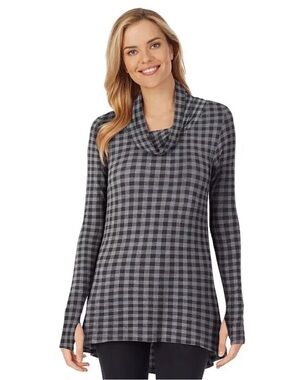 Cuddl Duds Women's Softwear with Stretch Long Sleeve Cowl Tunic in SM